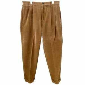 Brooks Brothers, “346” Pleated and Cuffed Thick Wide Wale Corduroy Slacks Pants